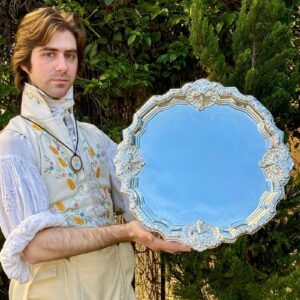 BANDEJA/SALVA  banhado de PRATA