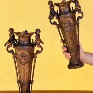 PAR DE VASOS / FLOREIROS em refinado estilo ECLÉTICO
