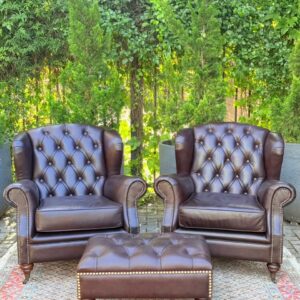 POLTRONA BERGÈRE com CAPITONÊ